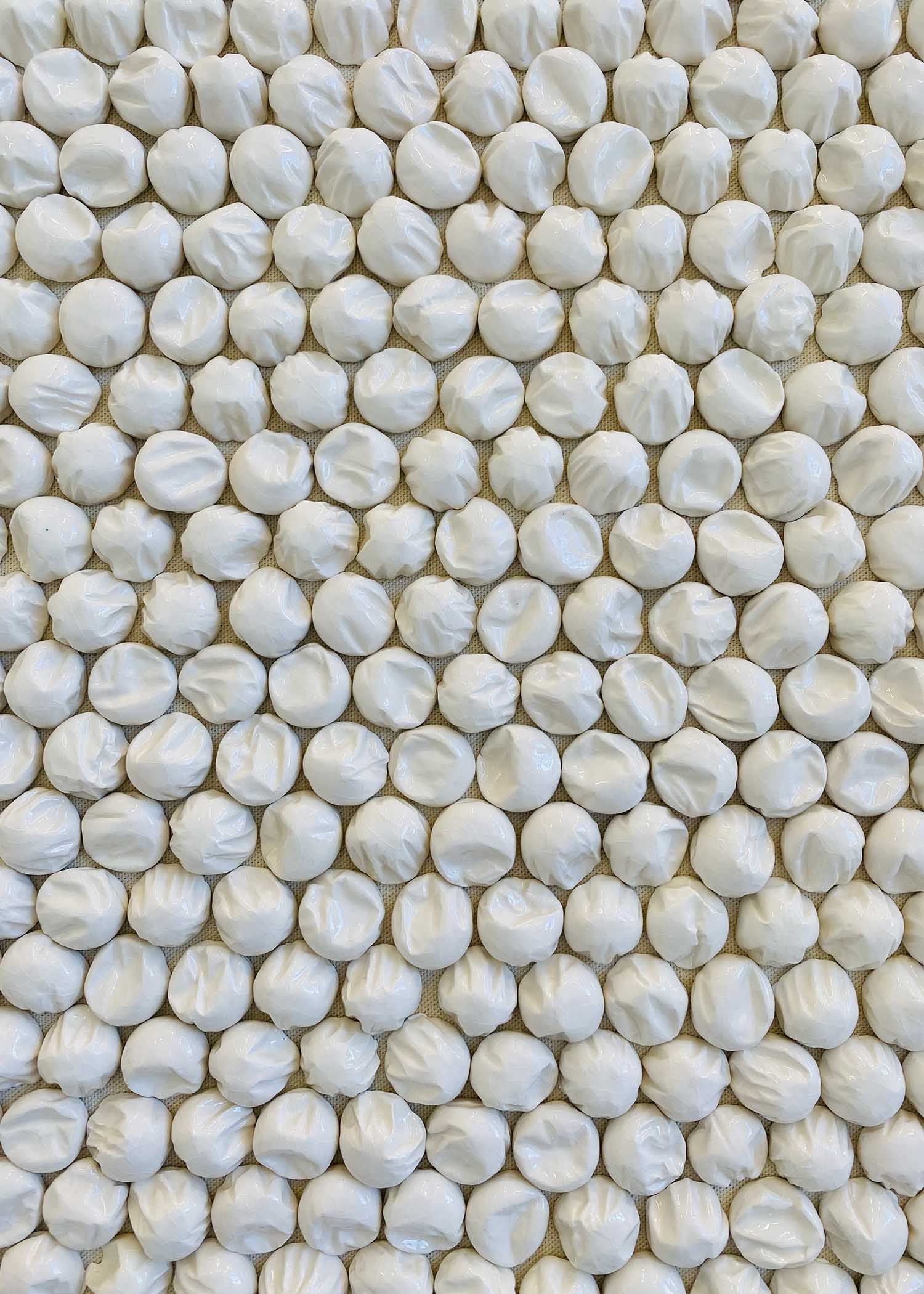 closeup of ceramic pieces