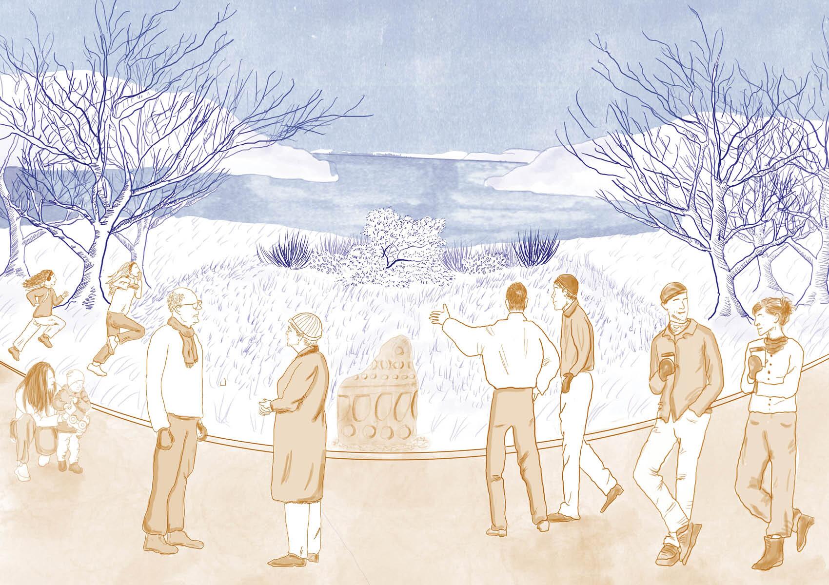 Community lays stones at Cromarty Links