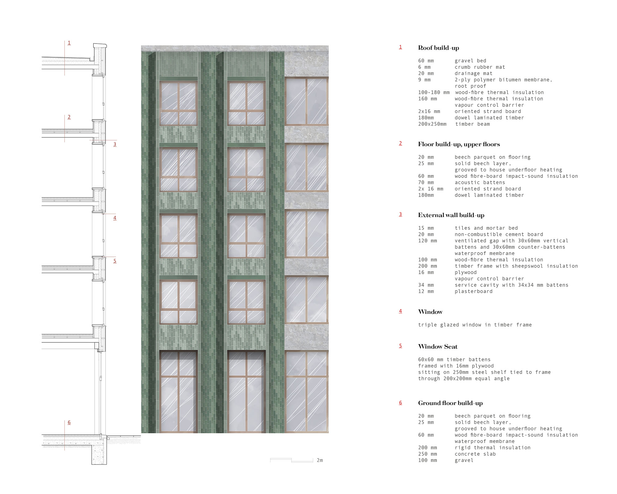 Deck Access Housing  |  Garden Elevation and Section