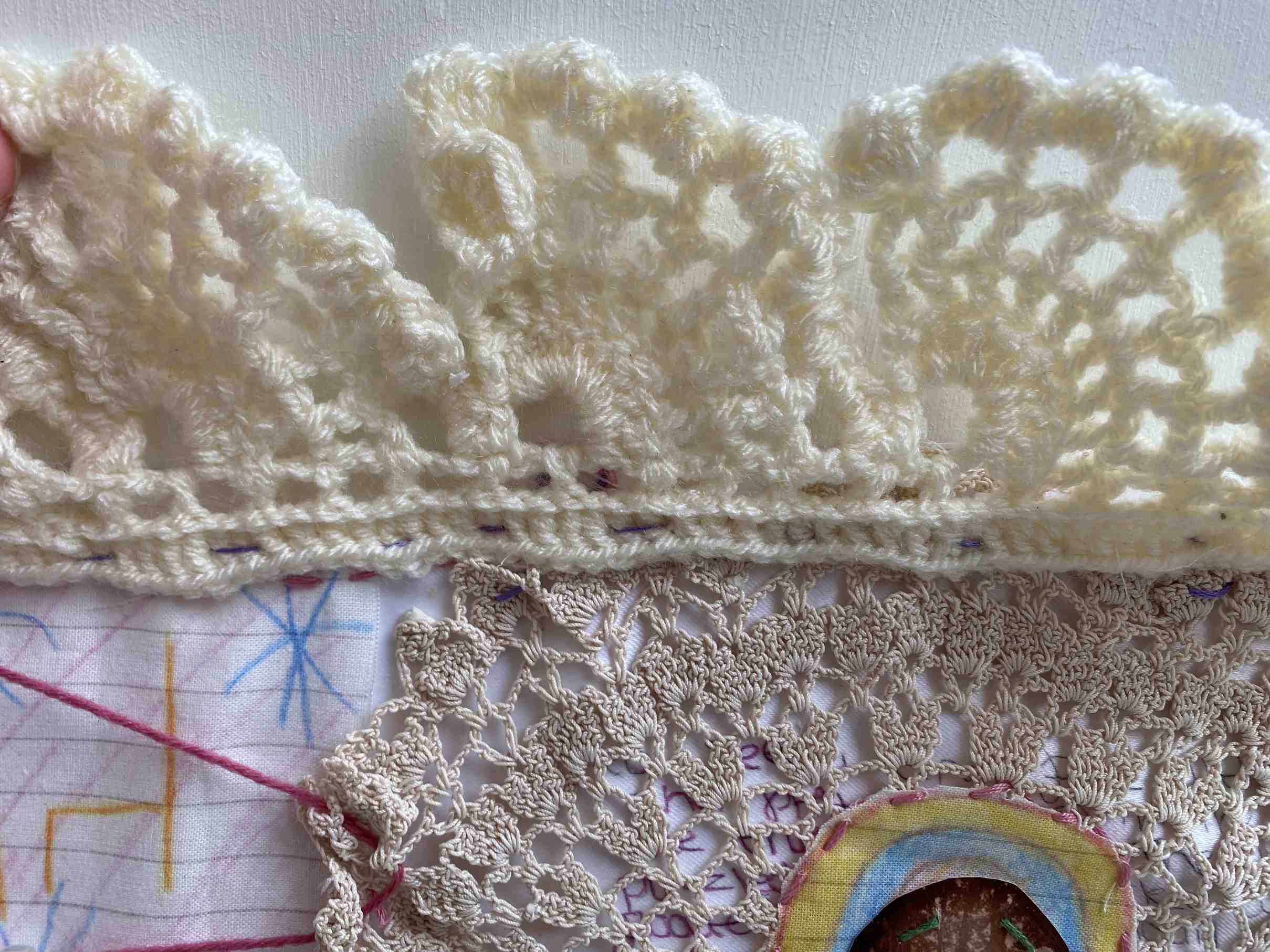 Handmade crochet detail