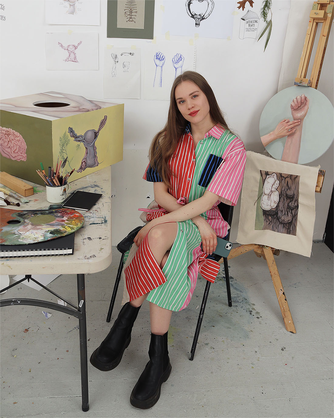 Anna in her studio. 