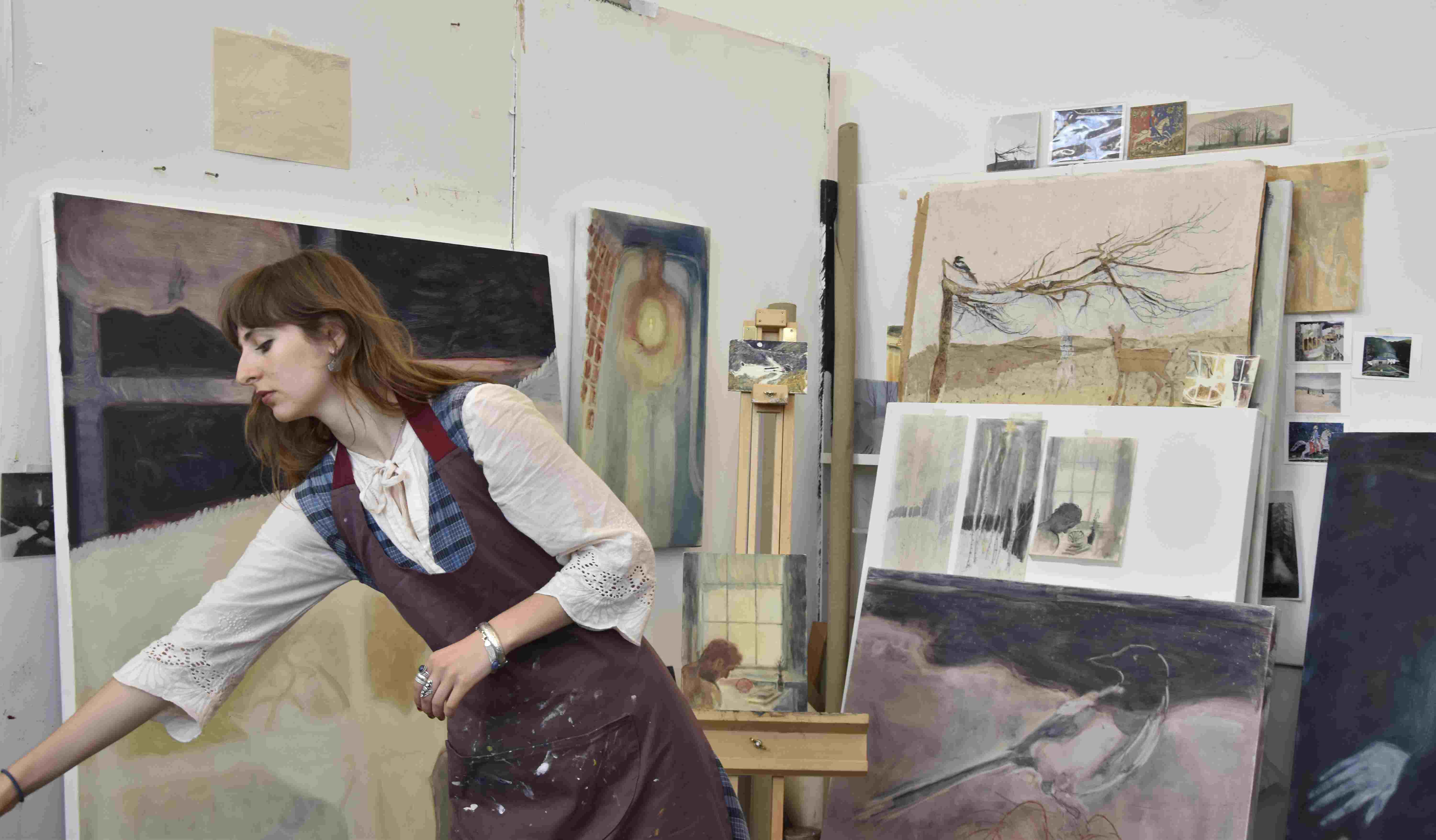 Ella in her studio