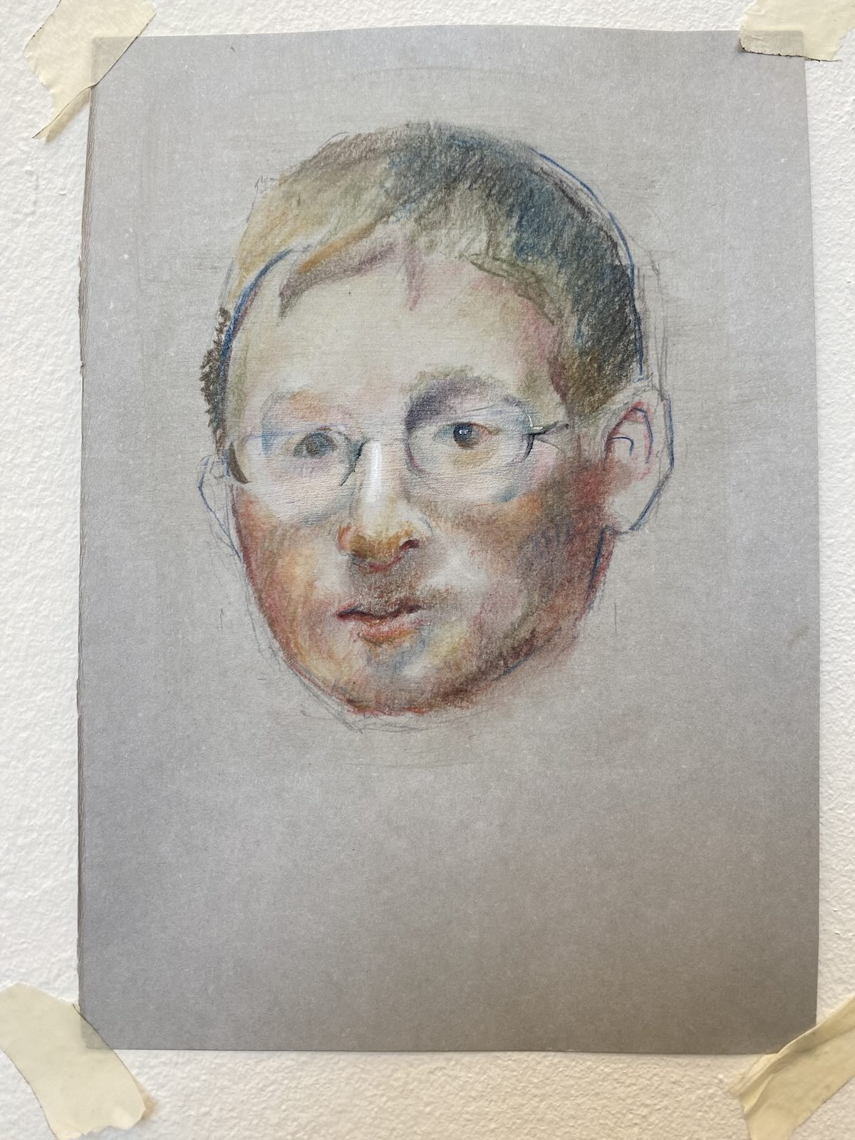 Distorted portrait of a child