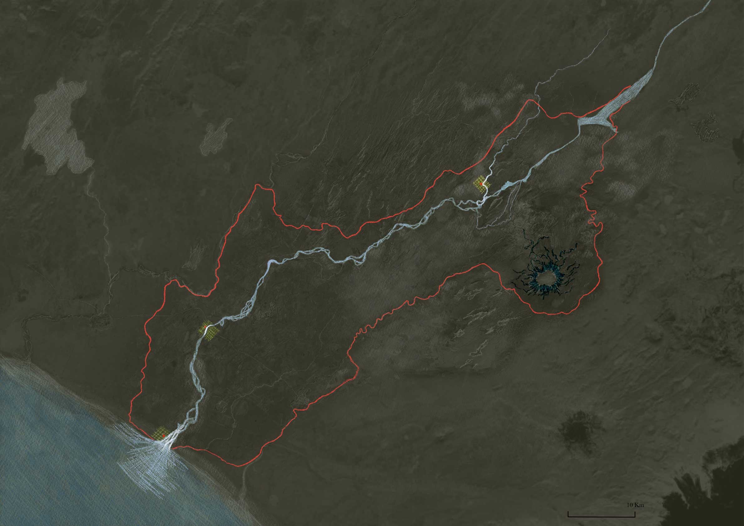 The Three Sites in Relation to the River Þjórsá