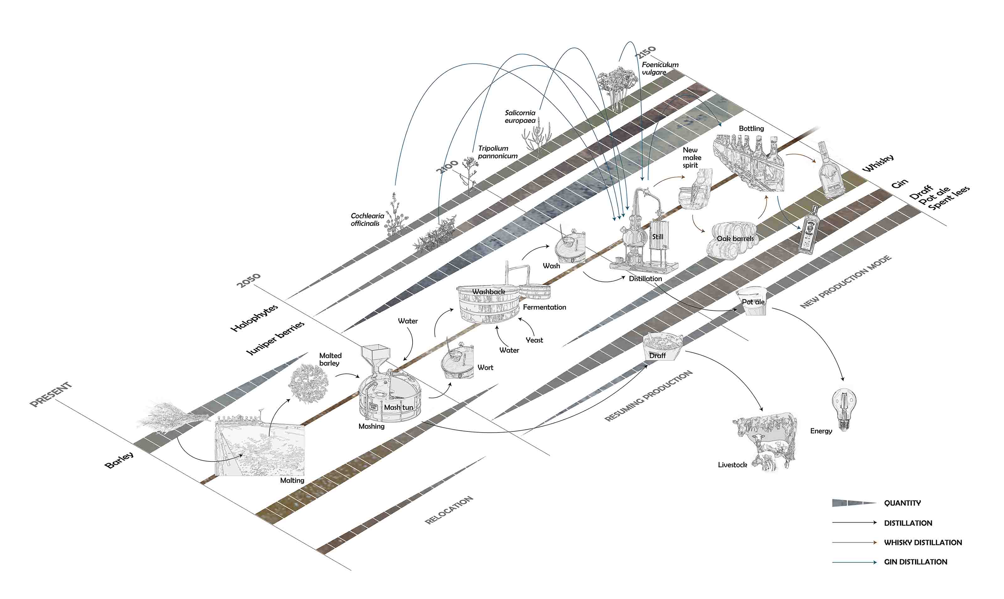 The Relocation of the Distillery is Divided into Three Stages