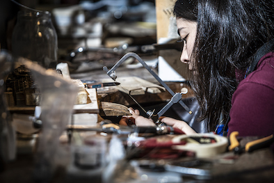 Working at the bench 