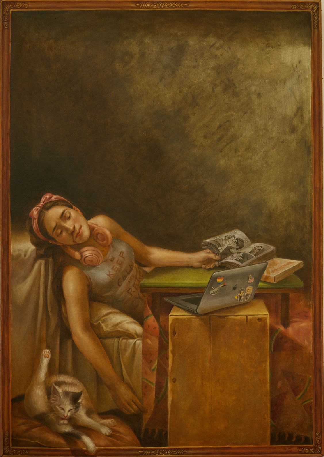 The Death of The Shipper(2025), Oil on Canvas, 70 x 103 cm.