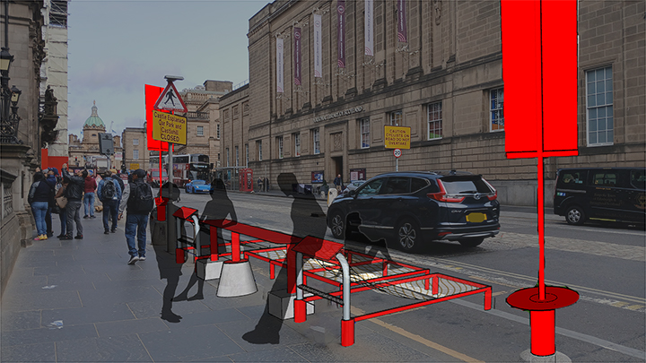 Fringe urban system as seating space