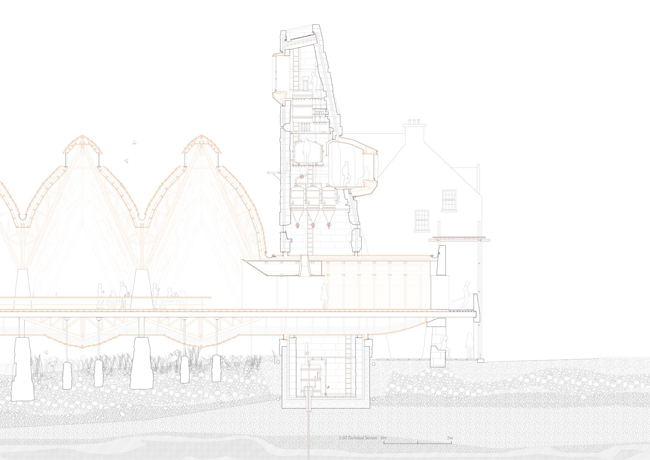 1:50 Section through brewing tower and mead hall
