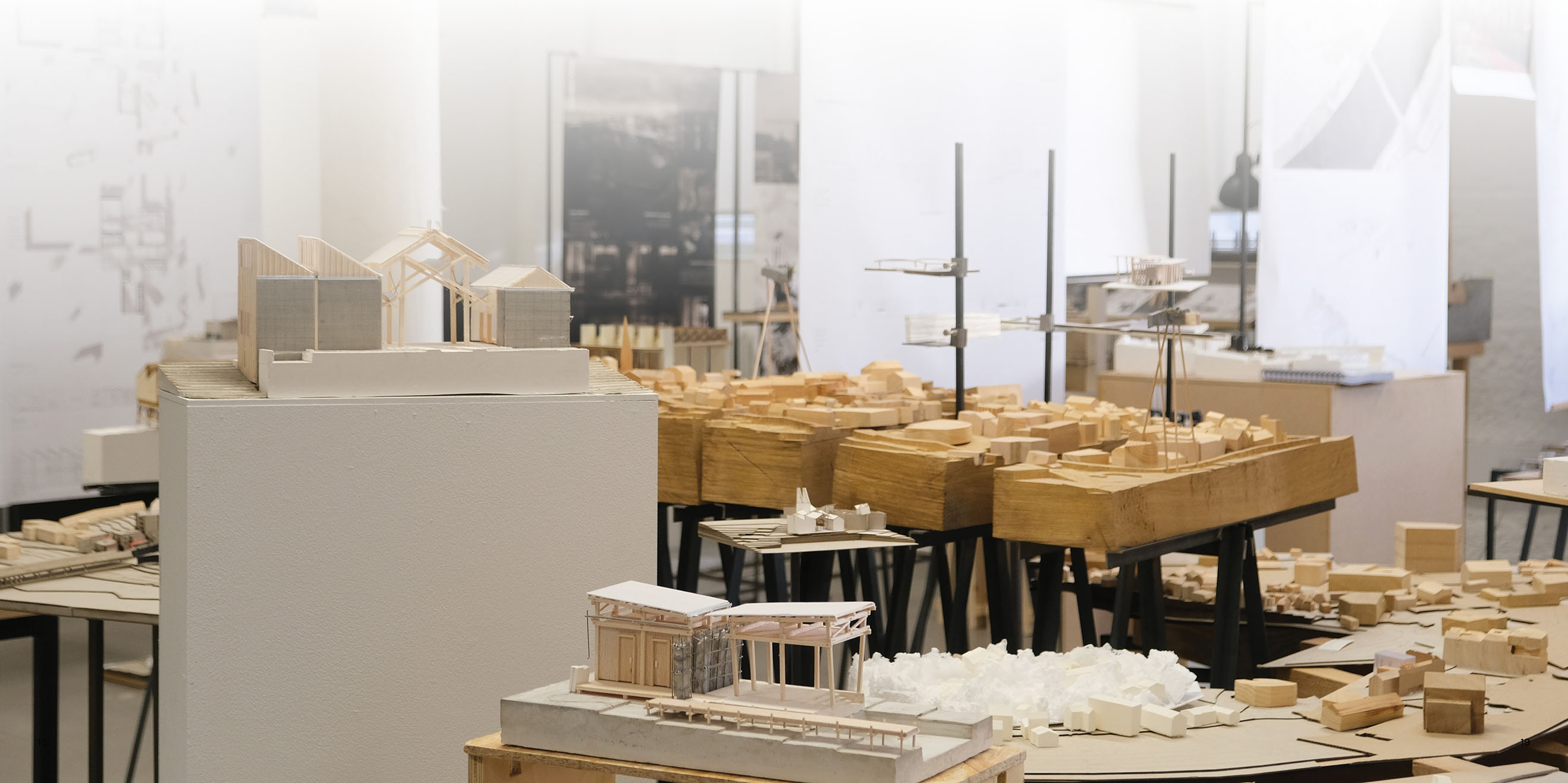 This is a photograph which depicts all Airc and Field models in relation to the walled city model