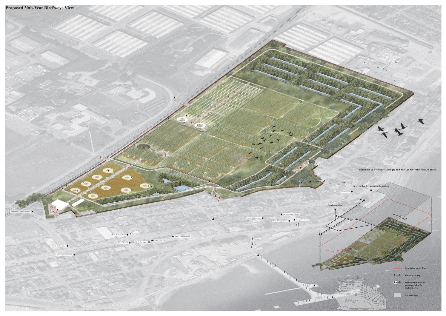 Proposed 30th-Year Bird's-eye View