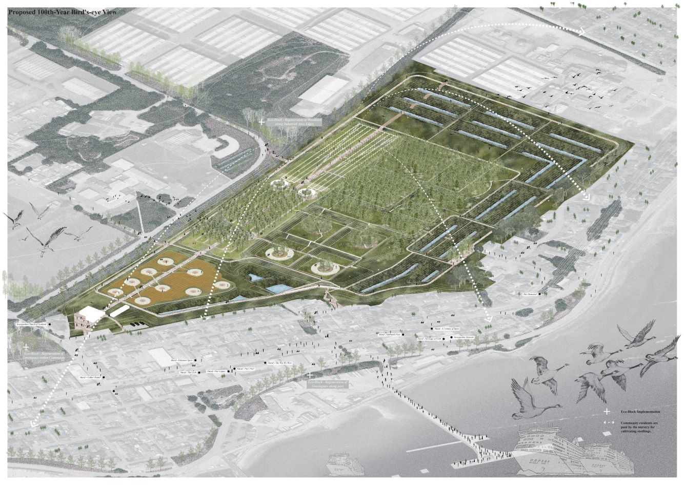 Proposed 100th-Year Bird's-eye View