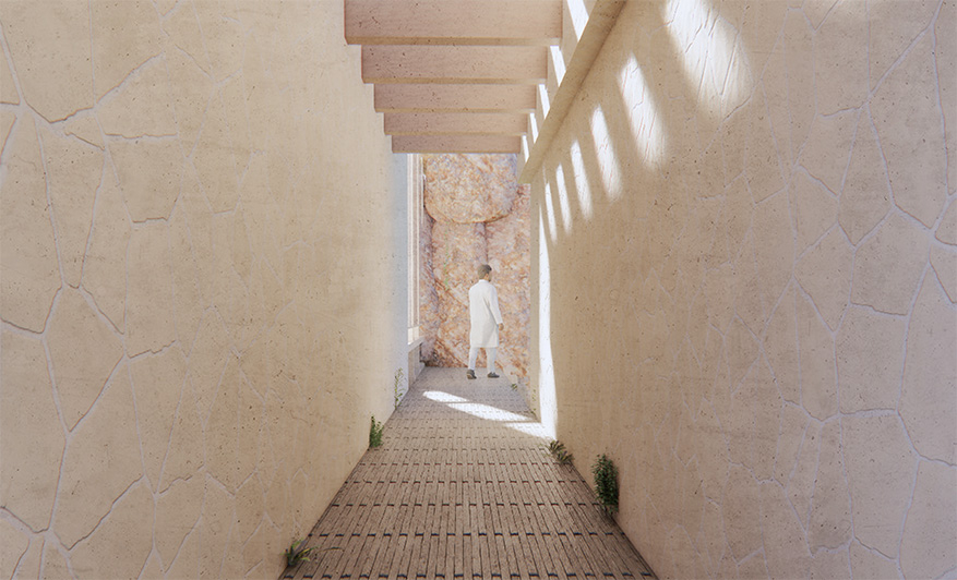 Hammam [walkway to the garden in 1 year].