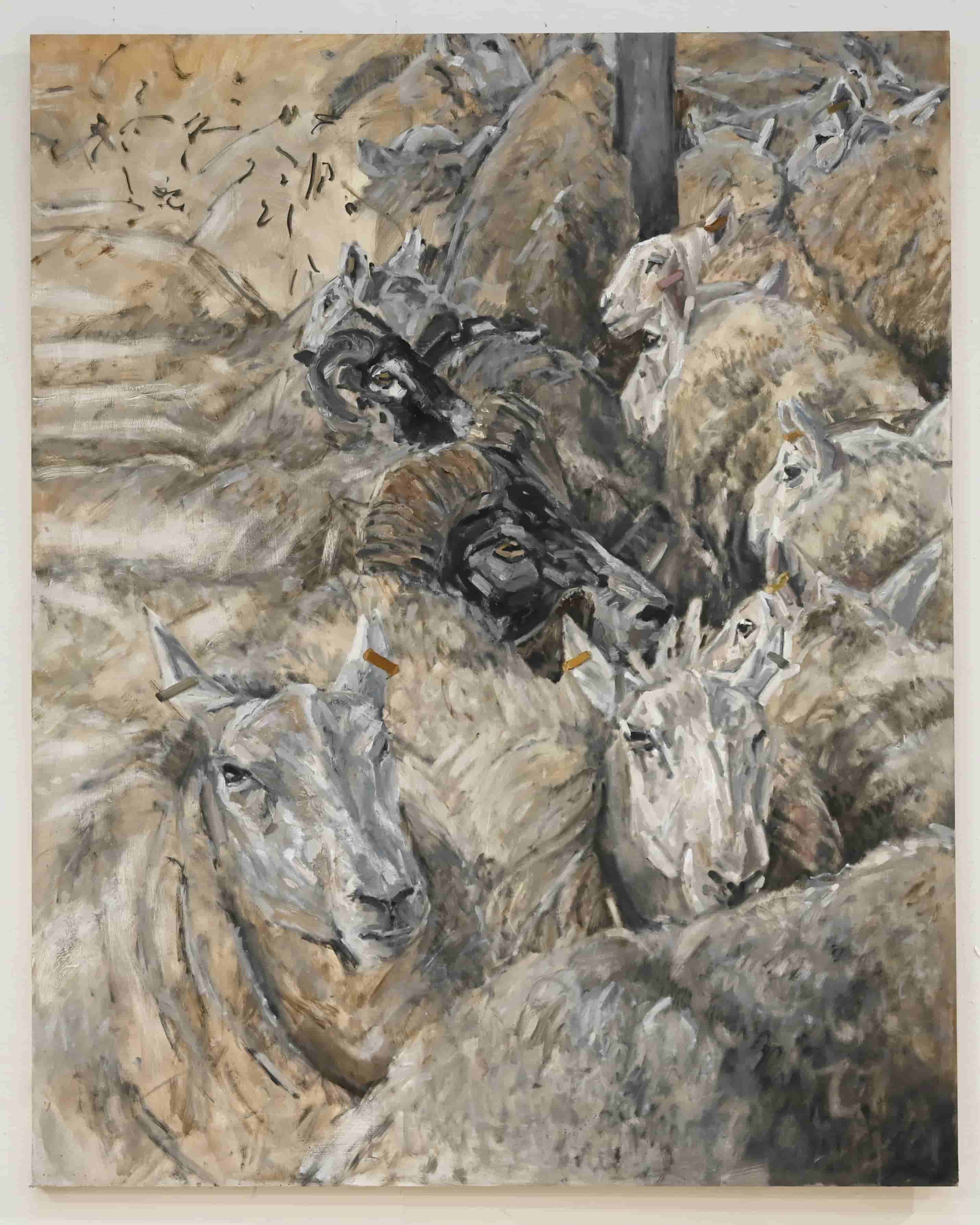 Ram, oil on board, 120 cm x 150cm