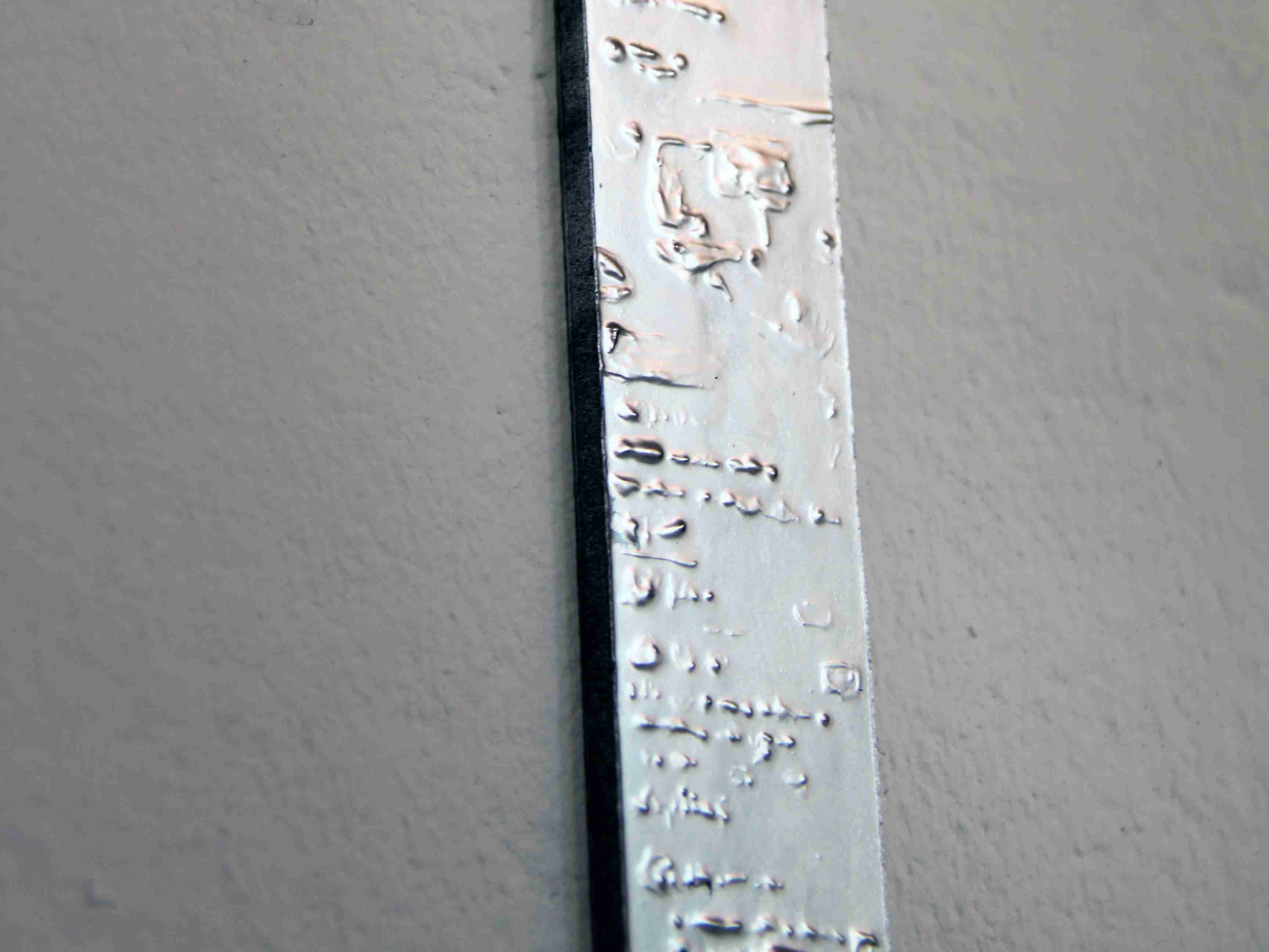 Detail shot of metal painting