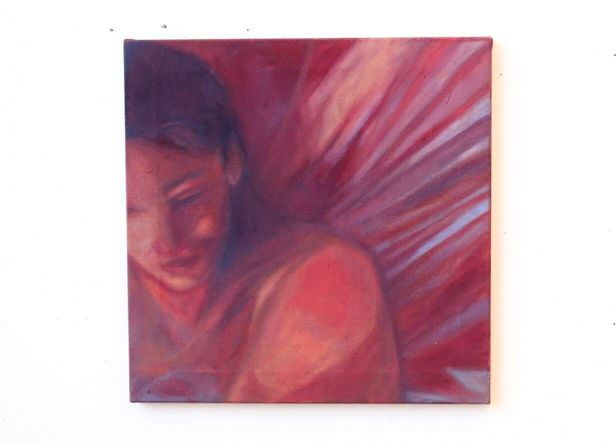 'In Dreams II', oil on canvas, 45 x 45 cm.