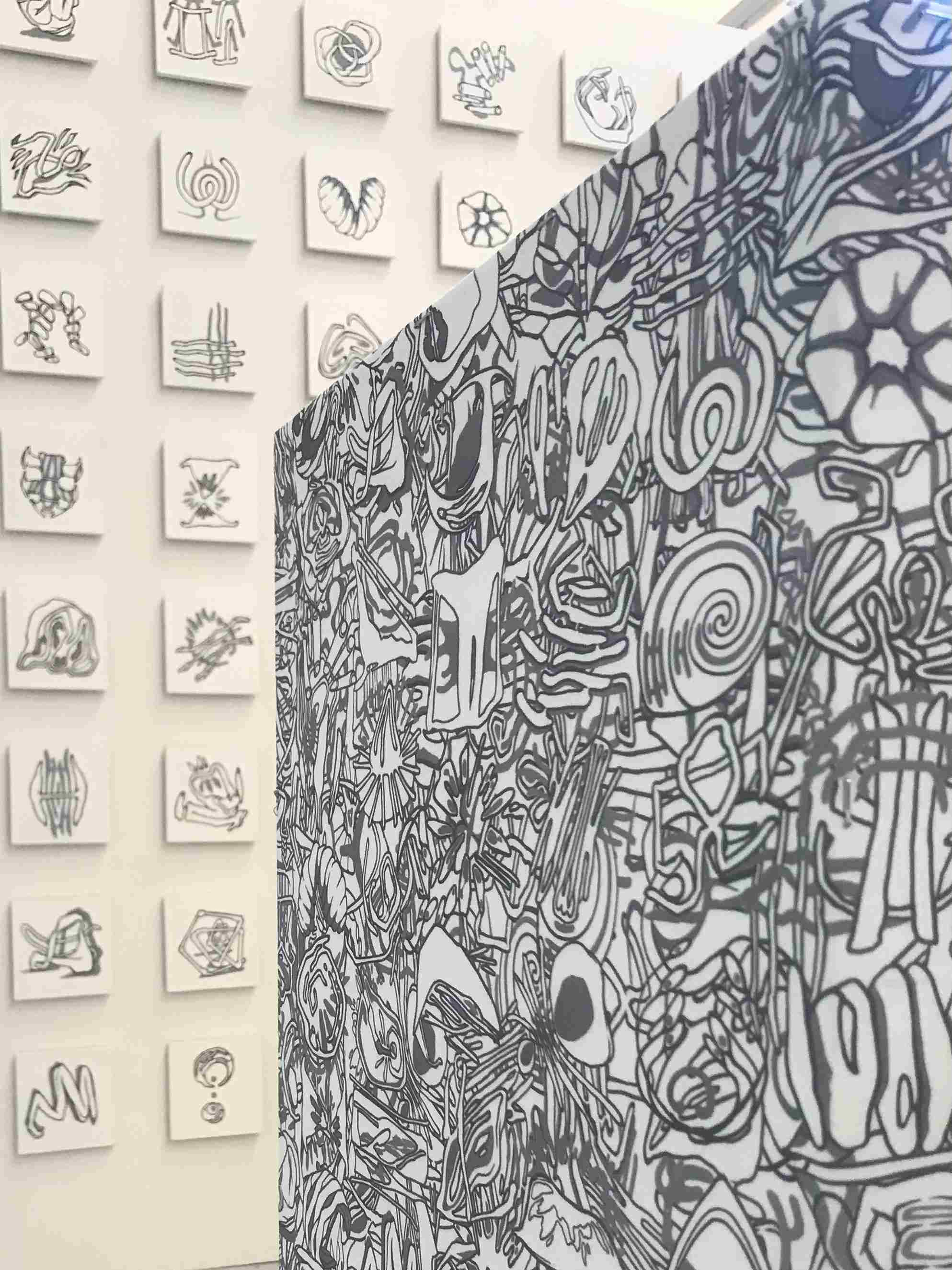 Aftoglyph Installation, angled view