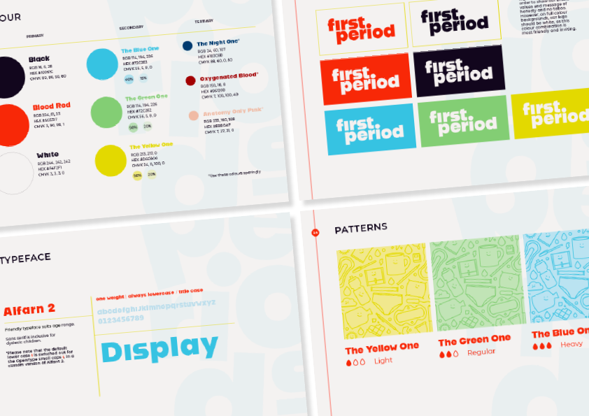 Brand Guidelines for First Period Charity