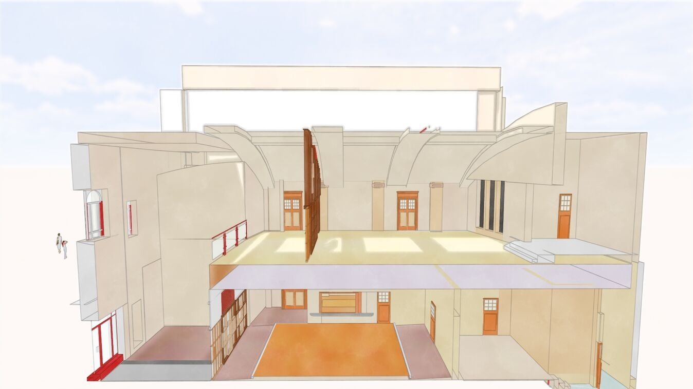 Digital Model of Existing North - South Section
