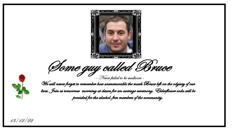 Fictional death notice 