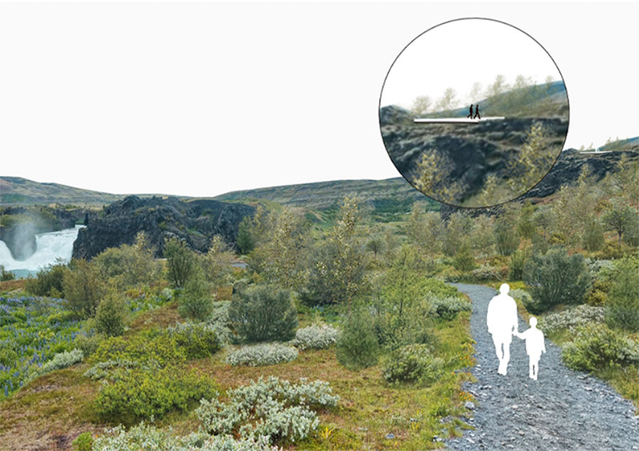 Visual representation of Site 1 after woodland implementation