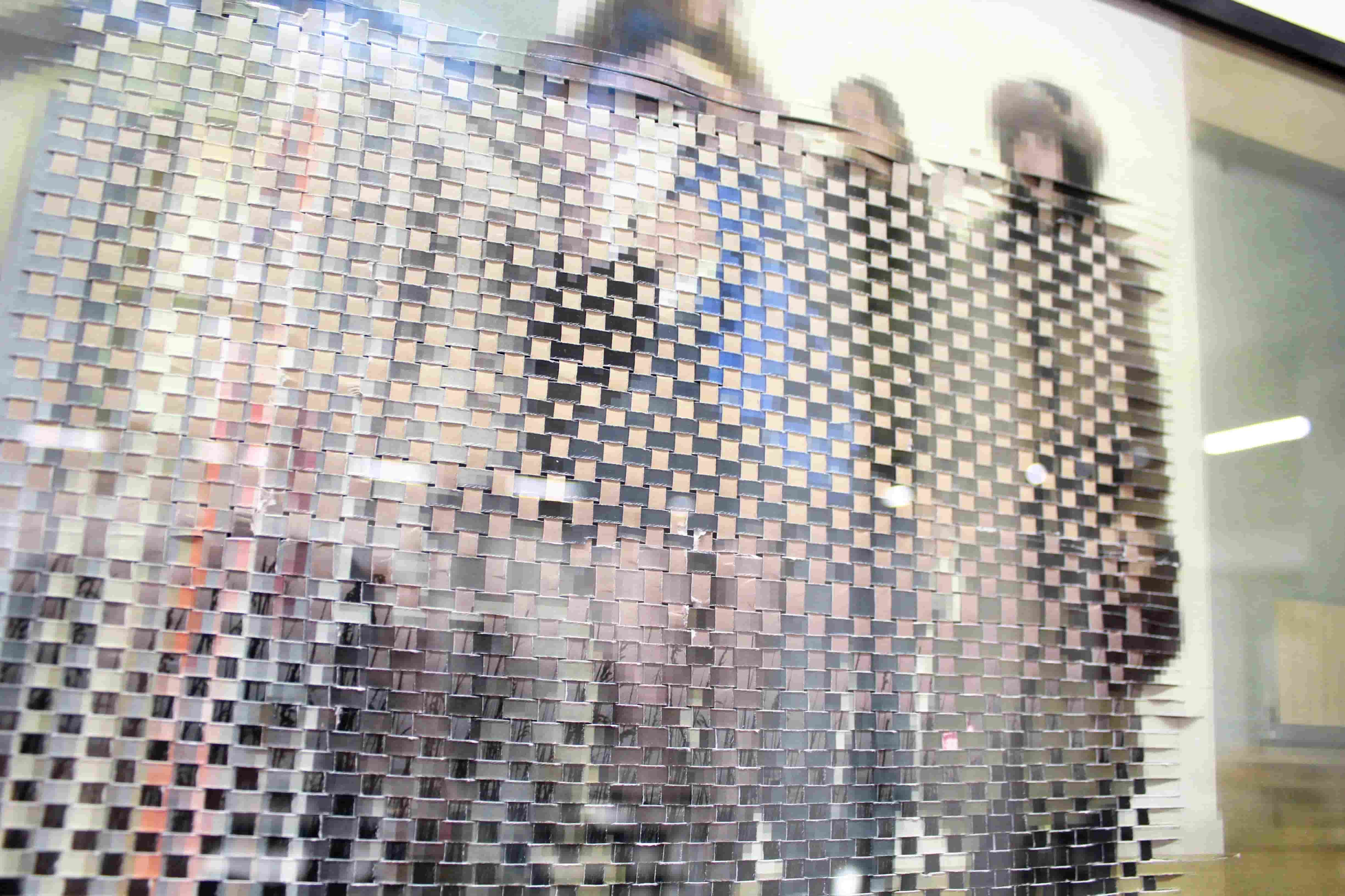 'parts of glasgow and florida' details, October 2024, 38.7 x 28.8 cm, woven images on paper, presented in black frame.