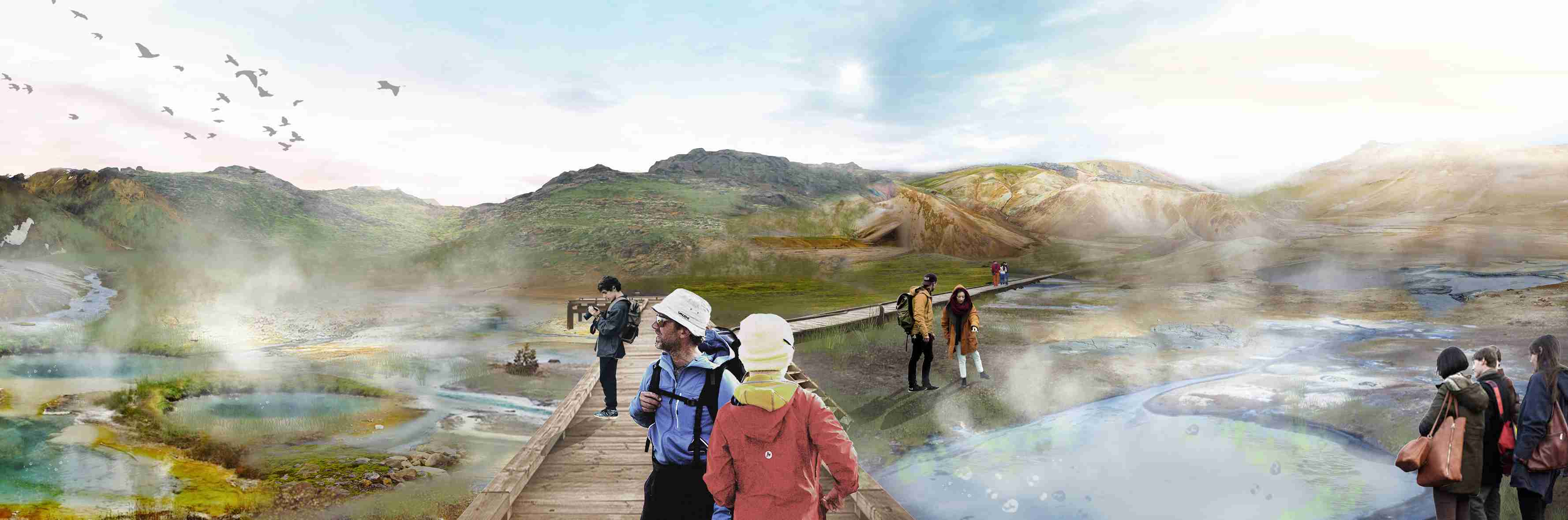 Boardwalk above Hot Spring Zone