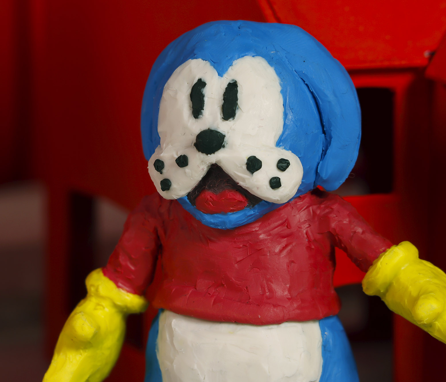a clay puppet