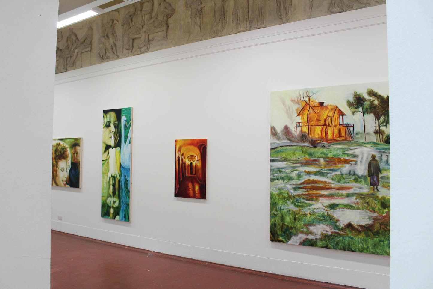Image of paintings installed