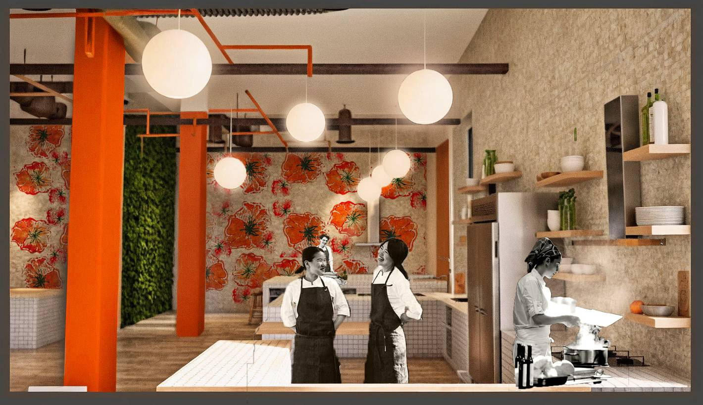 Demolition Kitchen in Warehouse Space 