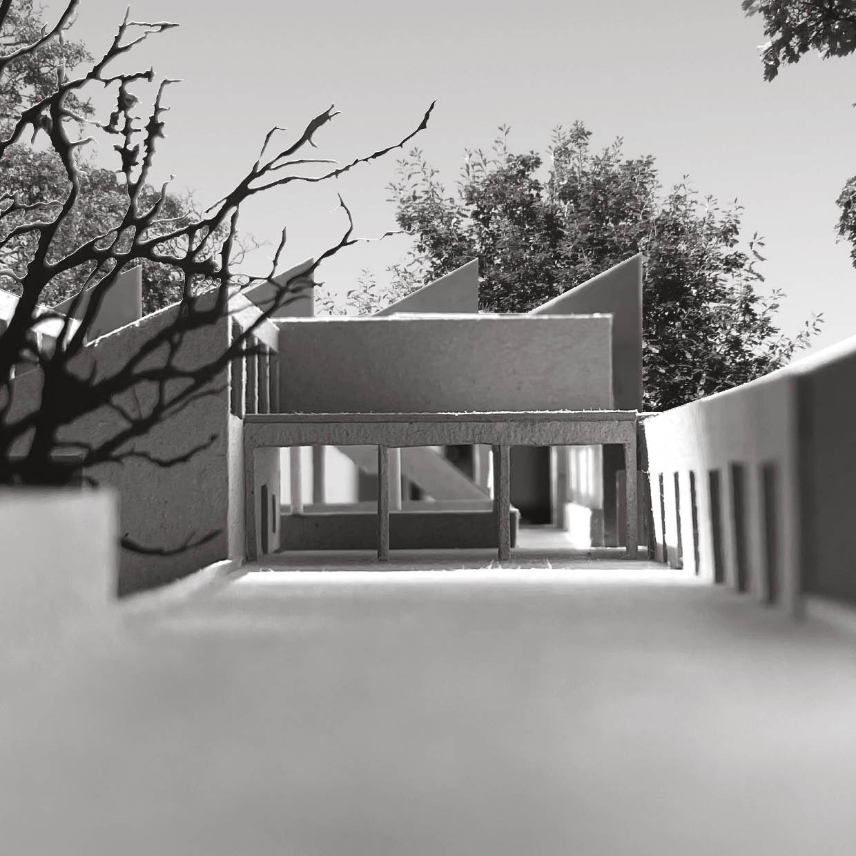 photograph visualisation of courtyard model