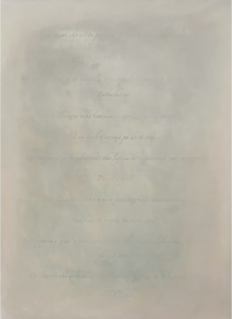 oil painting with muted, desaturated hues