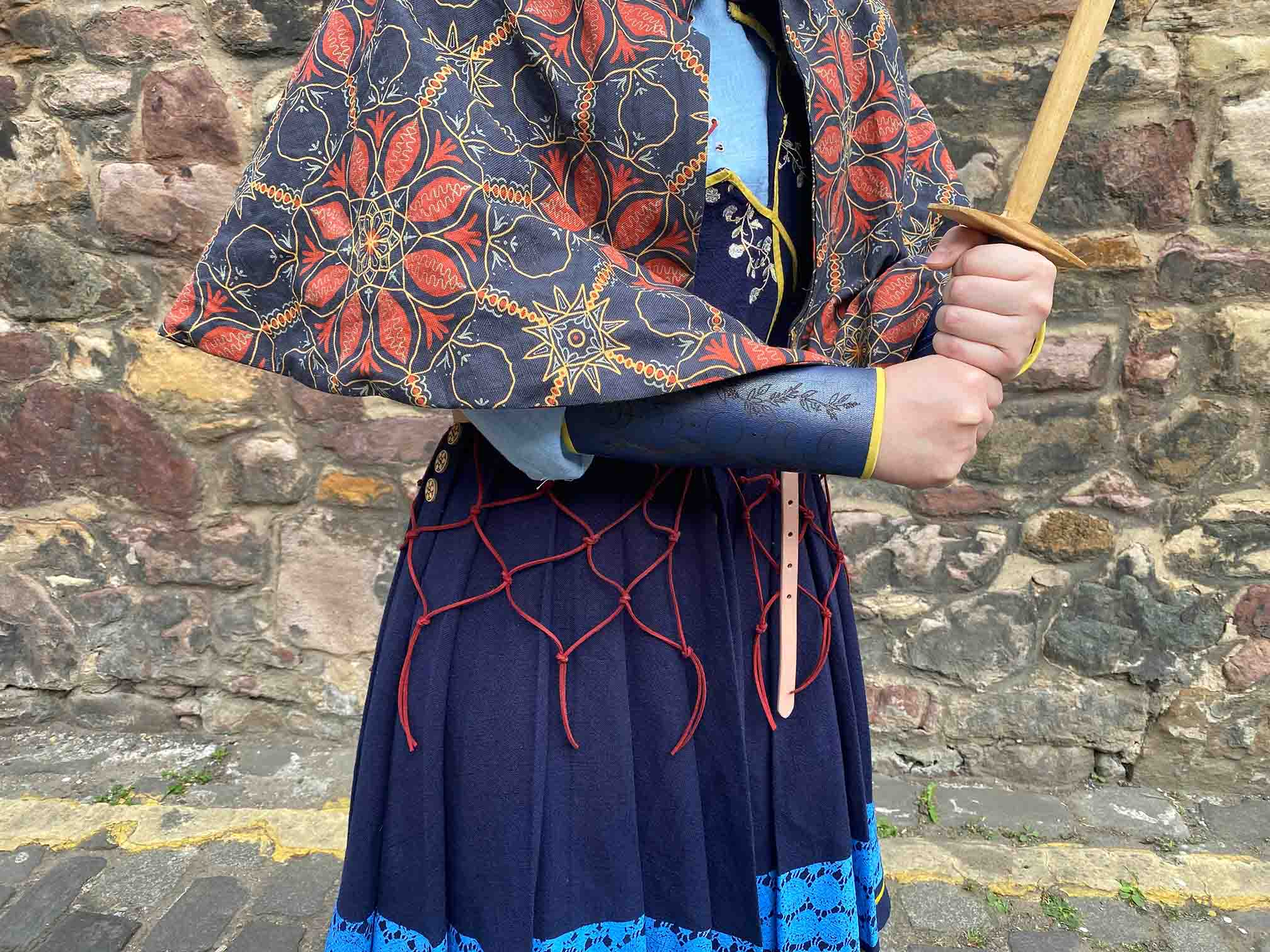 Close details of tamir/tobin's costume