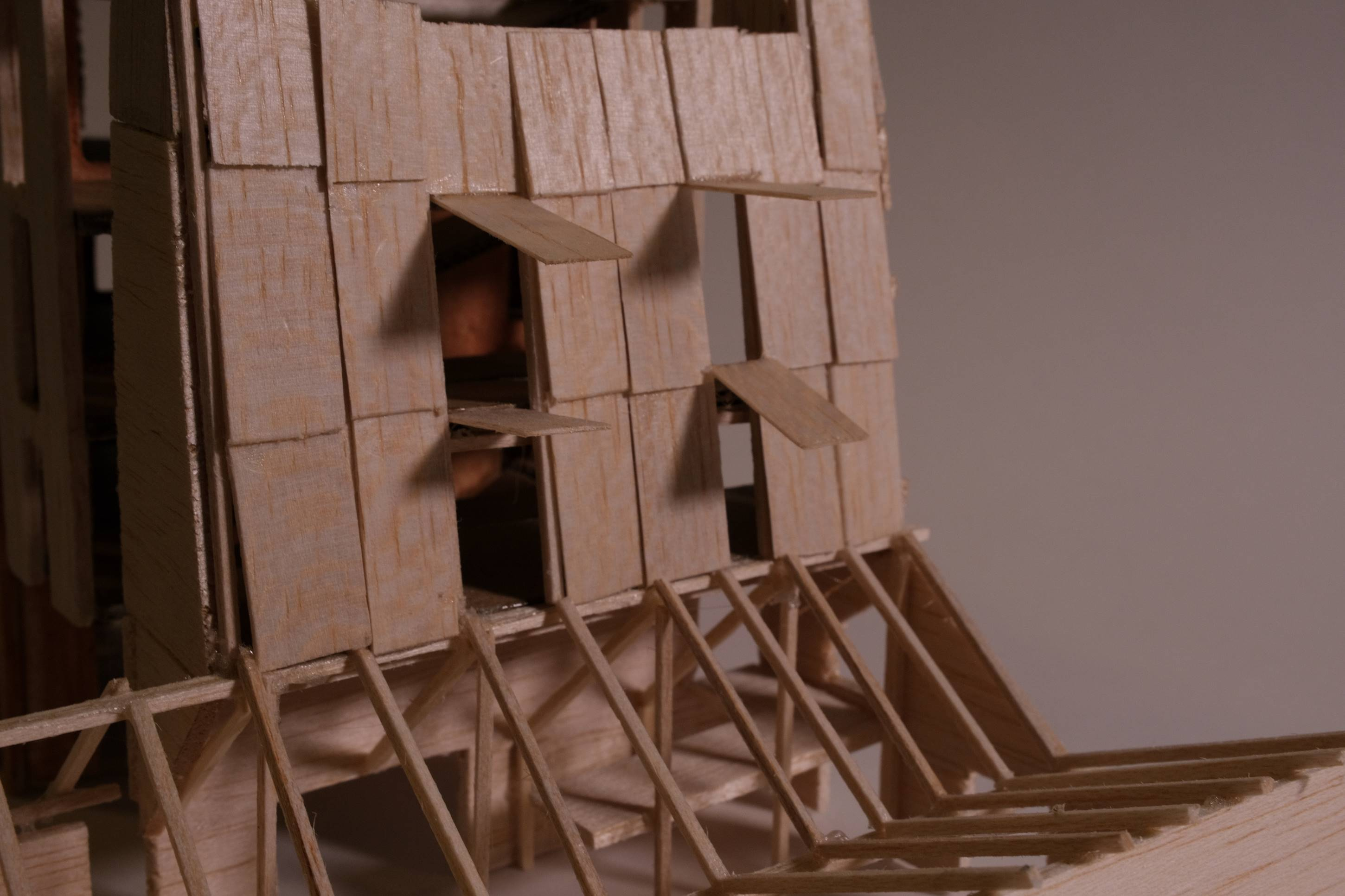 Timber cladding 1:100 model