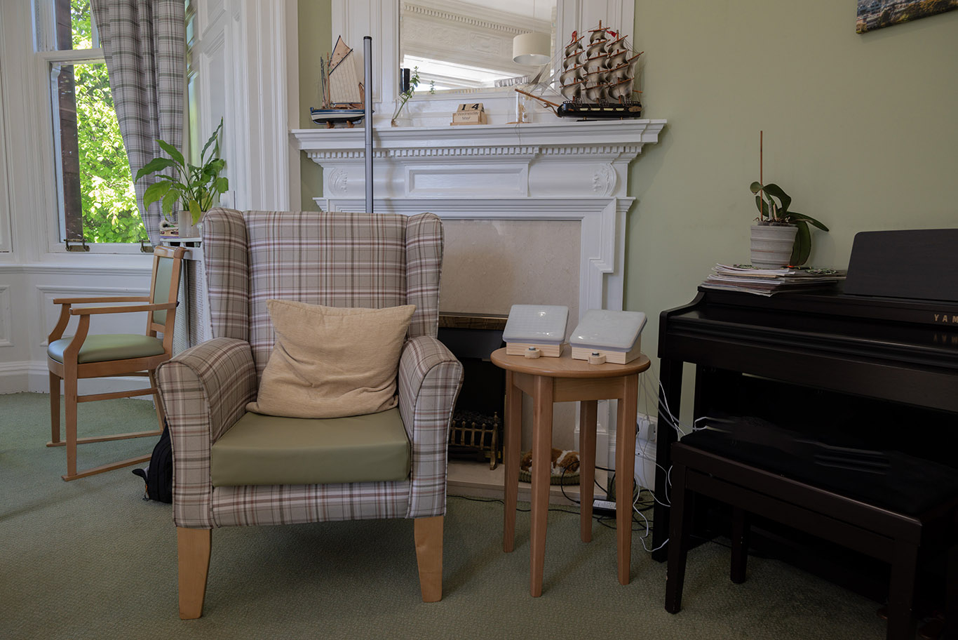 Sample textures of the flo in carehome living room 