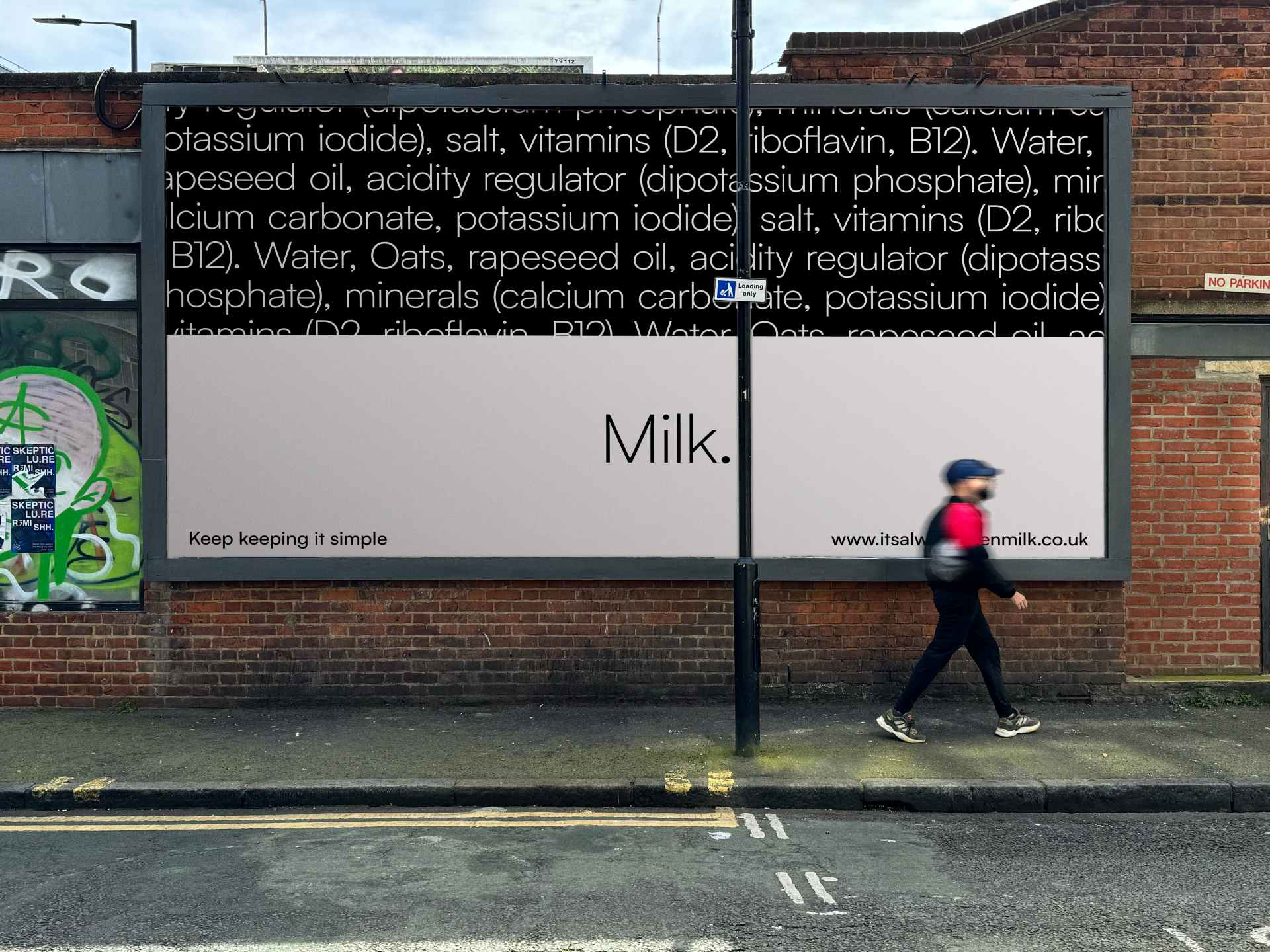 milk poster landscape mock up
