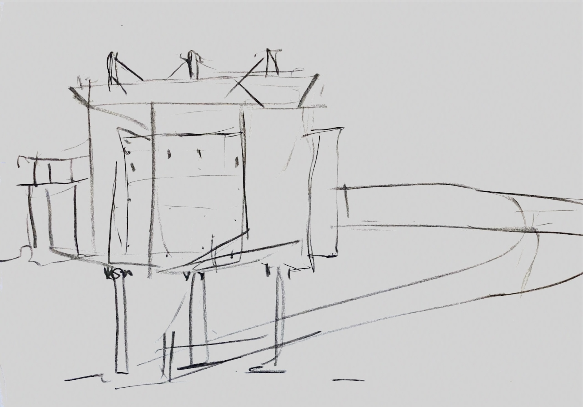 Concept Drawing | Oil Pastel on Newsprint