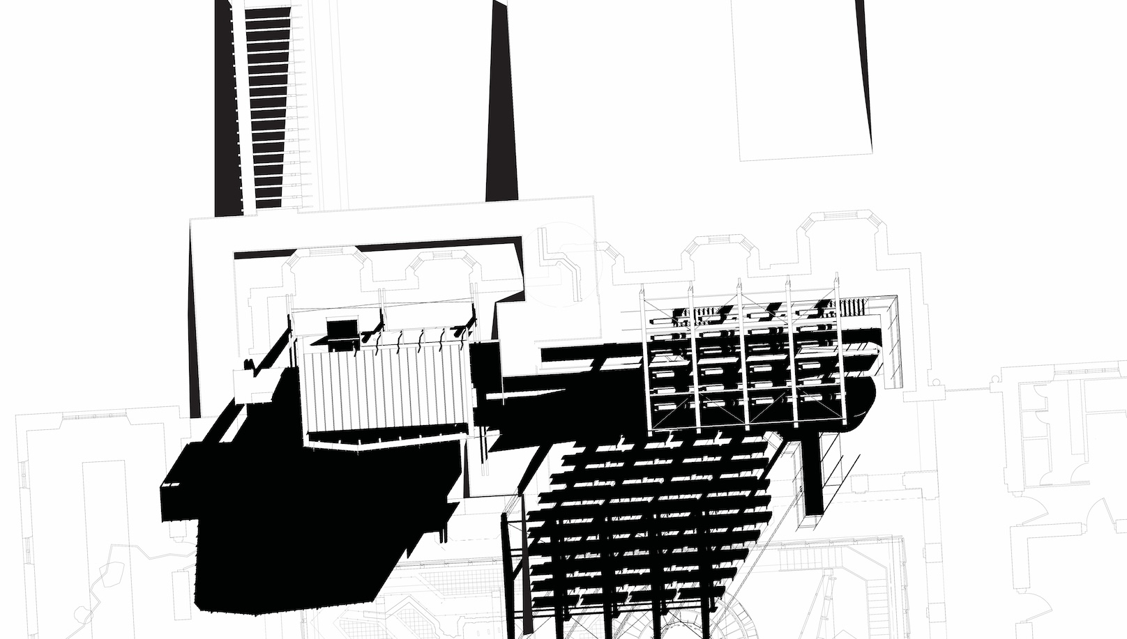 Rendered View of Cabinet Overlay on Plan
