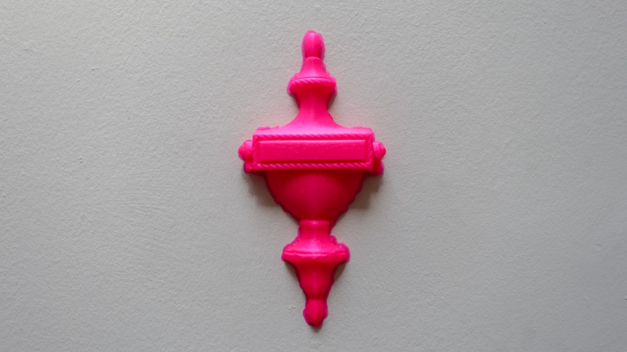 Bright hot pink door knocker