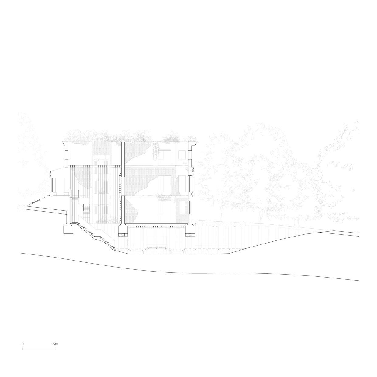 Edge structure section, 1:100