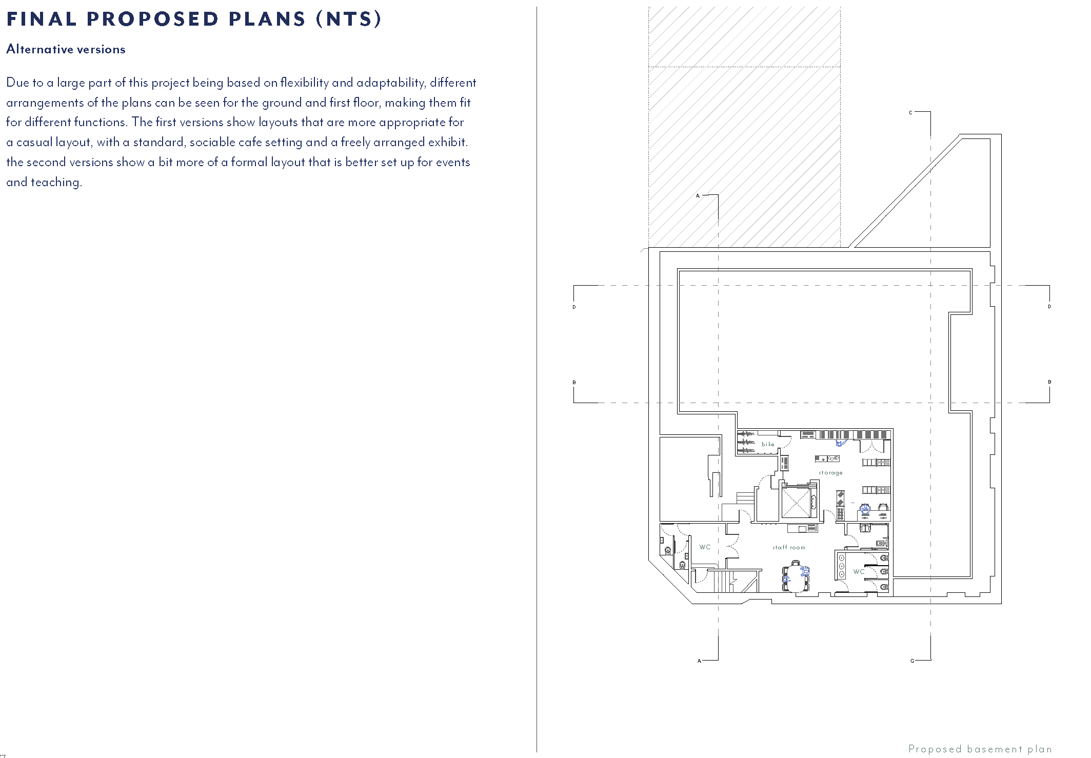 Proposed plan for basement