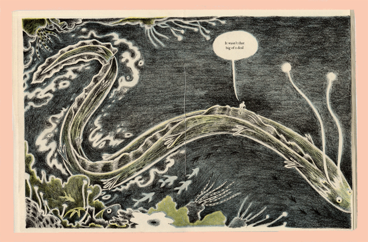 a riso printed comic spread
