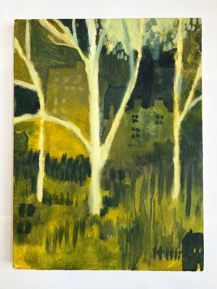 Oil on canvas wrapped board  2025 30 x 41 cm