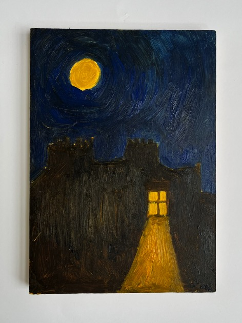 21 x 30 cm Oil on canvas wrapped board  2025