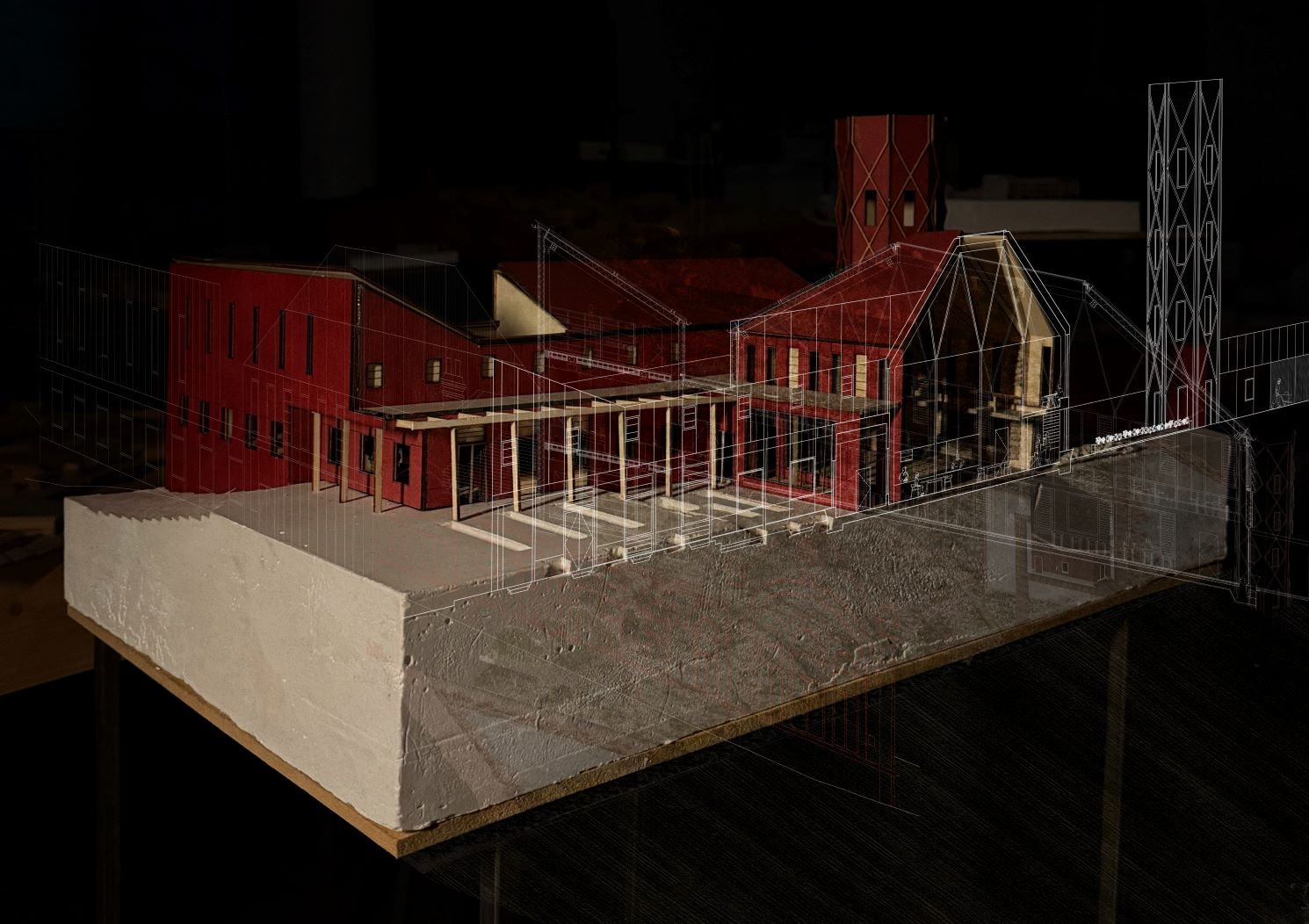 Composition of 1:50 Sectional model and Drawings